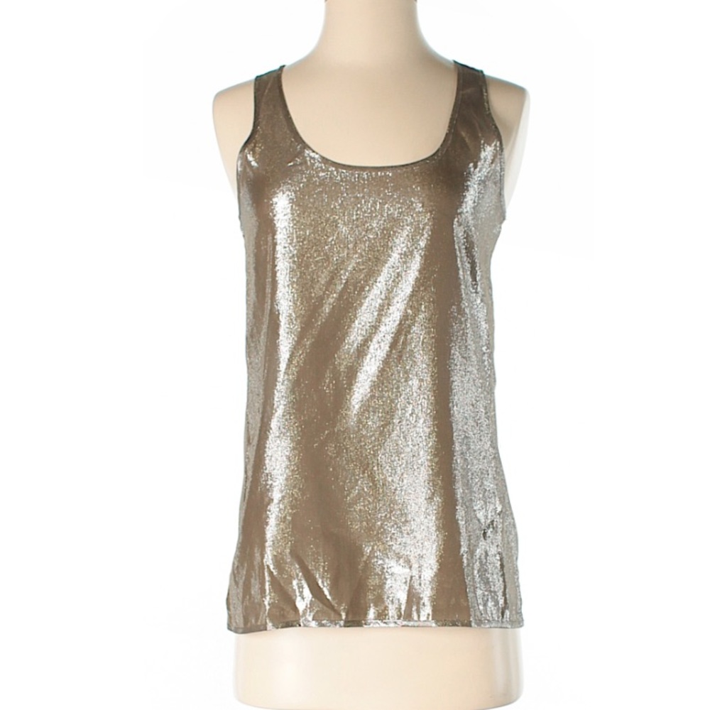 Pewter, metallic, blouse